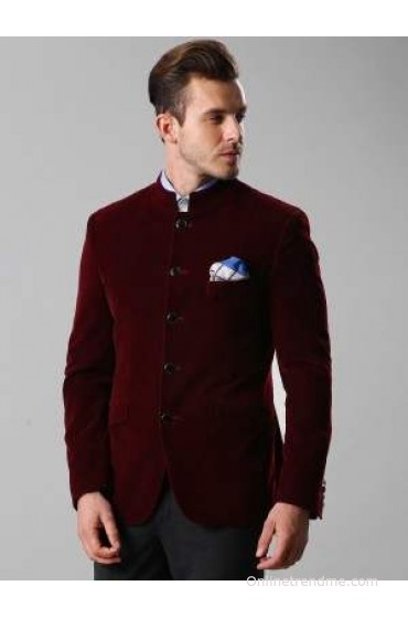 Invictus Solid Mandarin Party Men's Blazer